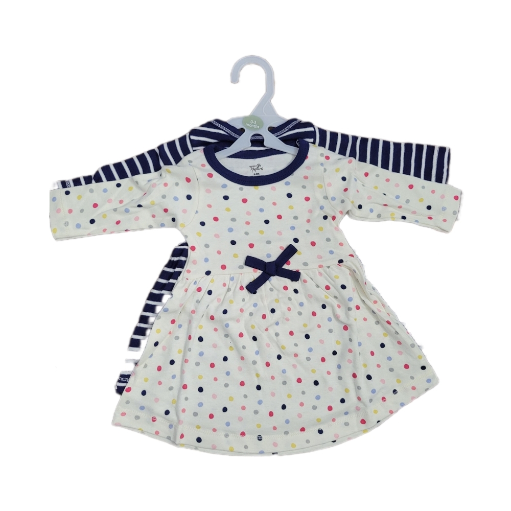 NWT Touched by Nature 2 Long Sleeve Dress 0-3mo
